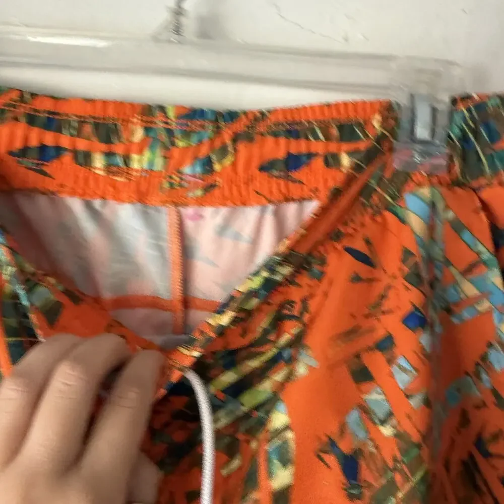 Abstract Swim Trunks‎ Mens Medium Drawstring Pocket Mesh Lined Shorts